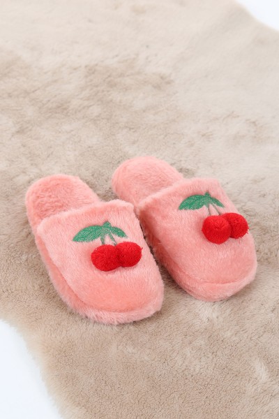 Pembe Kirazlı Ev Terliği 146822