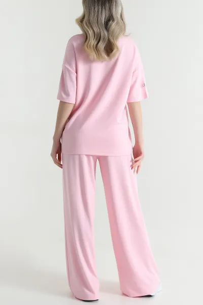 Pembe Kısa Kollu Oysho Kadın İkili Takım 465741