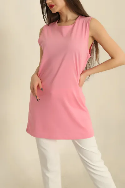 Pembe Kolsuz Bayan Tişört 250366