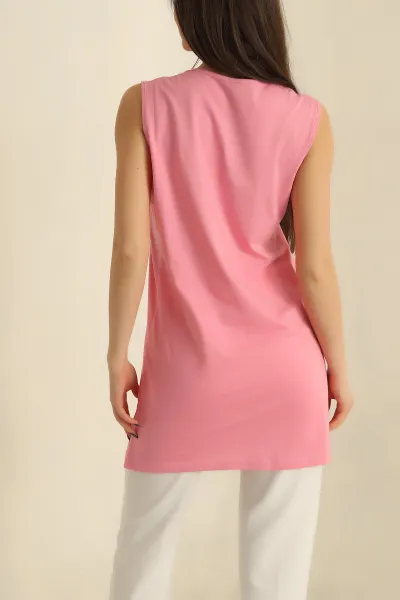 Pembe Kolsuz Bayan Tişört 250366
