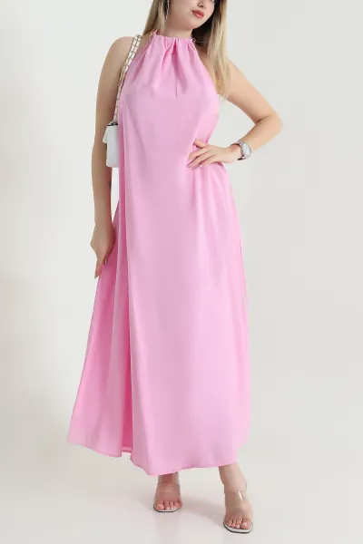pembe-kolyeli-tensel-modal-kadin-elbise-469766