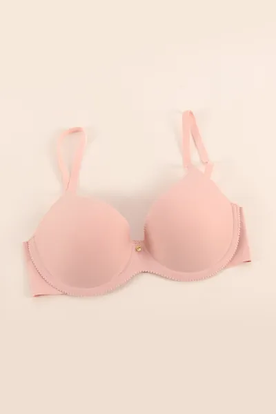 Pembe Lazer Kesim Desteksiz Sütyen 416719