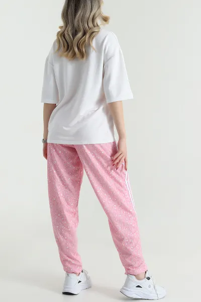 Pembe Leopar Desenli Oysho Kadın İkili Takım 472181