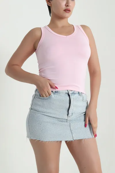 Pembe Likralı Modal Kadın Atlet 476469