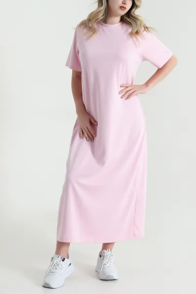 Pembe Likralı Oysho Kadın Elbise 461587