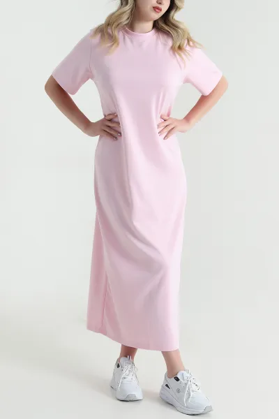 Pembe Likralı Oysho Kadın Elbise 461587