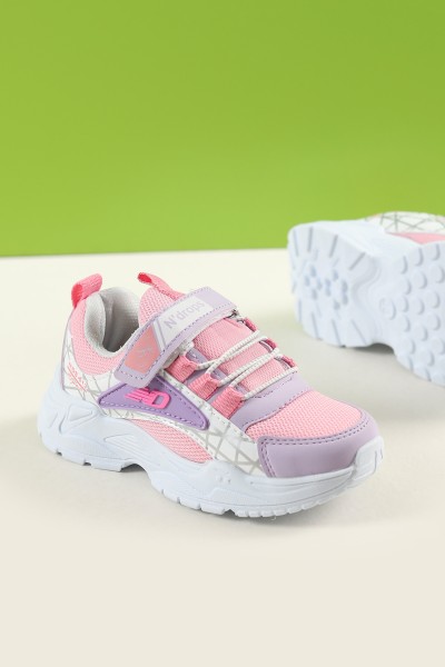Pembe Lila (26-30 Patik) Kalın Taban Fuspetli Kız Çocuk Spor Ayakkabı 221714