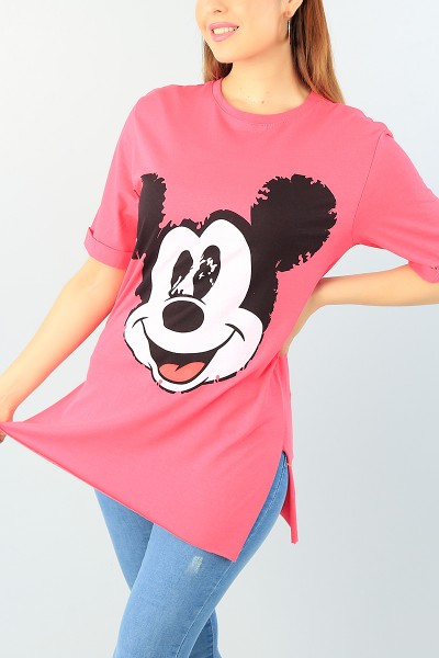 pembe-mickey-baskili-bayan-tisort-66308