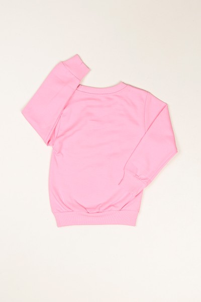 Pembe Minnie Baskılı İçi Şardonlu Kız Çocuk Sweat 80941