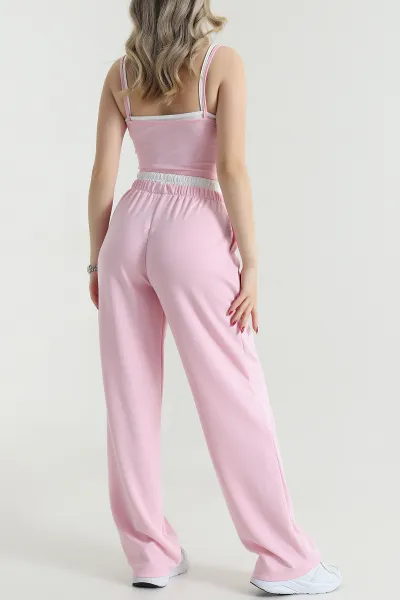 Pembe Modal Crop Pantolon İkili Takım 471990