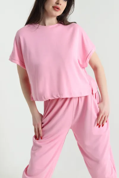 Pembe Modal Kadın Şalvar Takım 442131