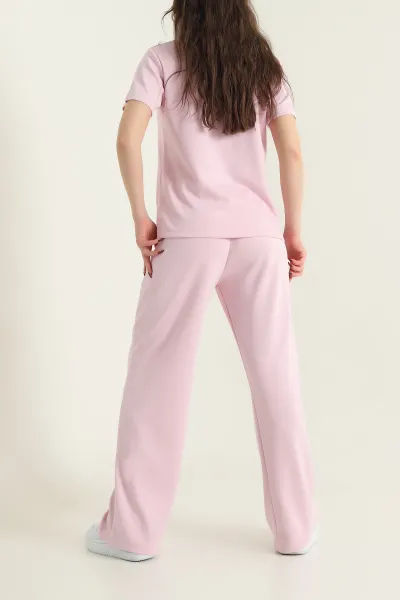 Pembe Modal Likralı Cepli Kadın İkili Takım 432944