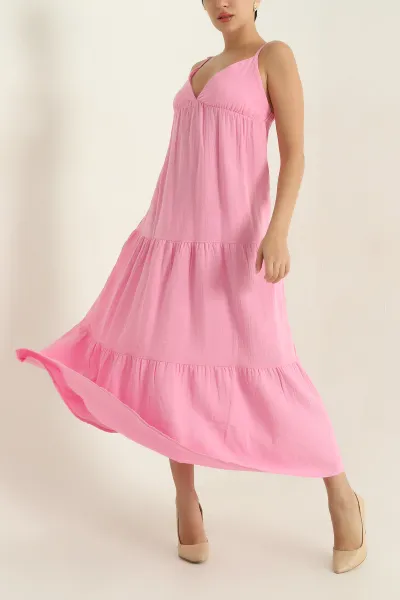 pembe-muslin-keten-ip-askili-kadin-elbise-372438