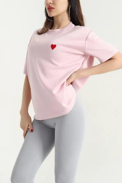 Pembe Nakış Detay Modal Kumaş Bluz 340732