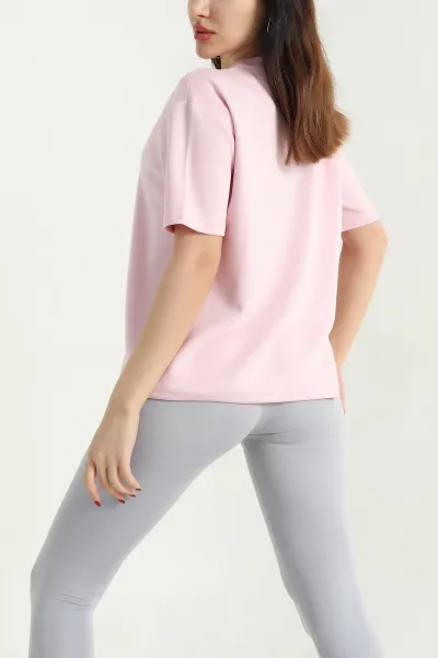 Pembe Nakış Detay Modal Kumaş Bluz 340732