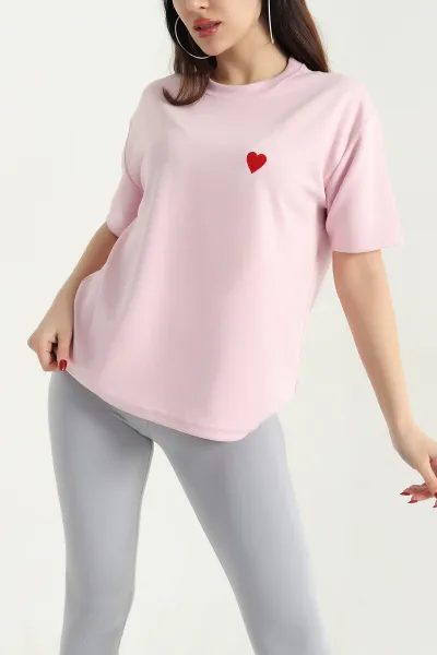 Pembe Nakış Detay Modal Kumaş Bluz 340732