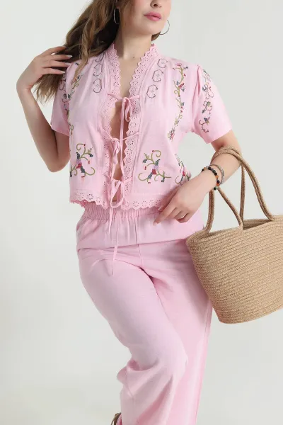 pembe-nakisli-dantelli-baglamali-keten-kadin-ikili-takiim-473846