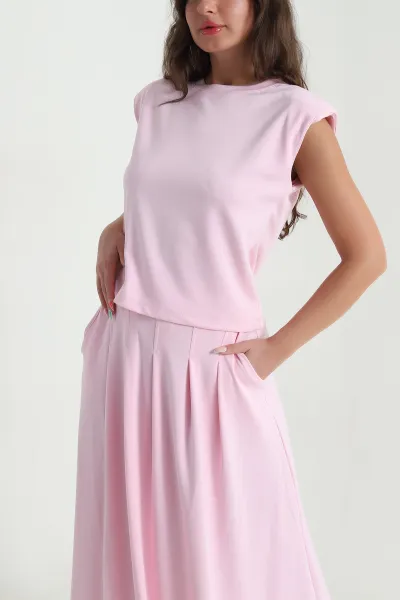 Pembe Omuz Vatkalı Oysho Kadın İkili Takım 469887
