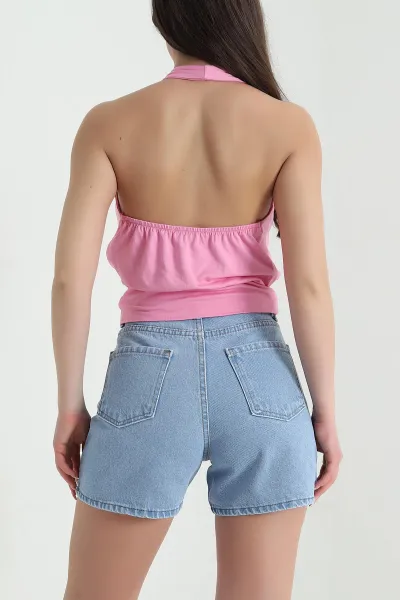 Pembe Önü Çift Katlı Viskon Buzi Kadın 454921