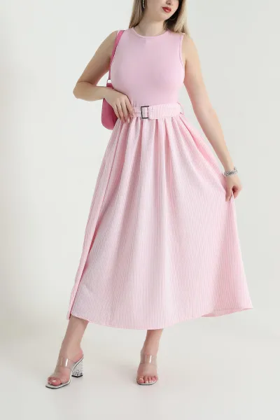 pembe-oysho-garnili-su-yolu-kadin-elbise-466202
