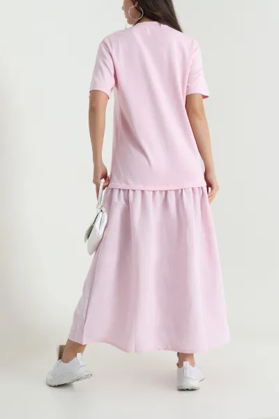 Pembe Oysho Kumaş Garnili Kadın Elbise 468251