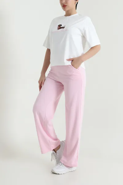 Pembe Oysho Kumaş Gofreli Kadın İkili Takım 467073