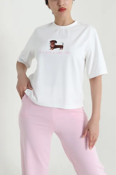 Pembe Oysho Kumaş Gofreli Kadın İkili Takım 467073