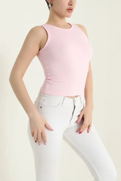 Pembe Oysho Likralı Kadın Atlet 432399