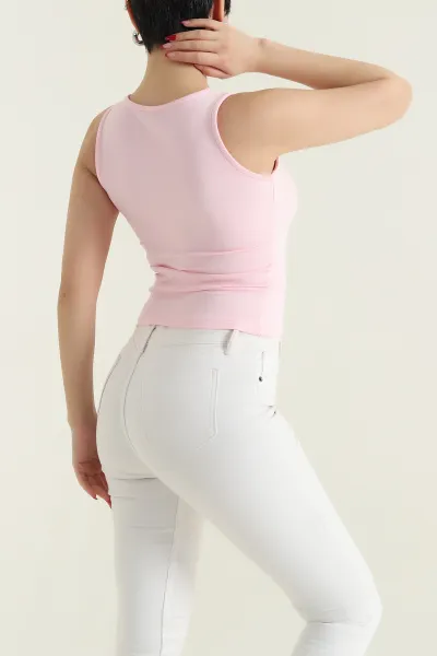 Pembe Oysho Likralı Kadın Atlet 432399