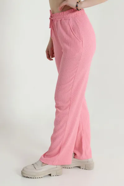 Pembe Palazzo Bürümcük Kadın Pantolon 470700