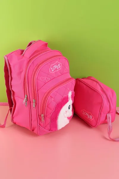 pembe-pelus-kabartma-desenli-beslenme-cantali-ikili-sirt-cantasi-seti-290030