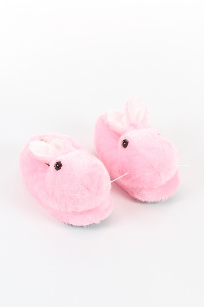 Pembe Peluş Sevimli Tavşan Panduf Ev Terliği 136060