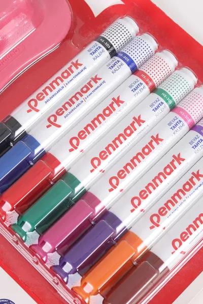 Pembe Penmark Tahta Kalem Seti / 8 Renk + Tahta Silgisi - Blisterli 462070