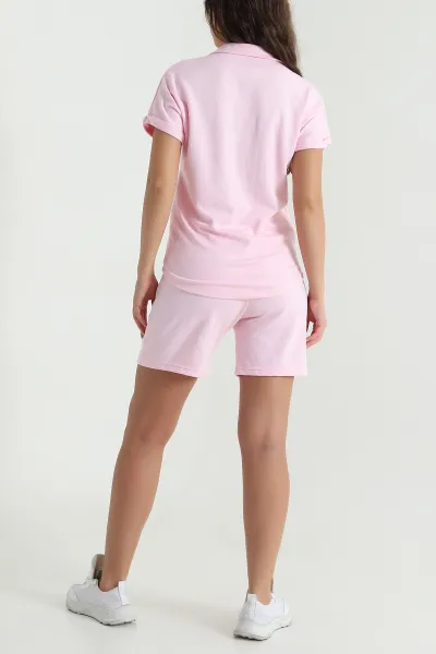 Pembe Pike Modal Gömlek Şort Kadın İkili Takım 469648