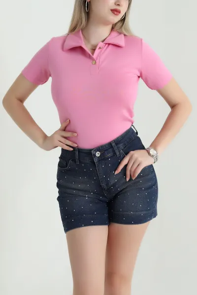 Polo Yaka Oysho Kadın Bluz 466434