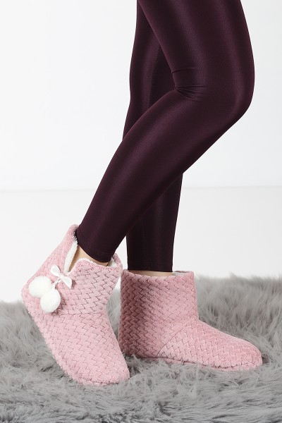 Pembe Ponpon Detay Panduf 85761