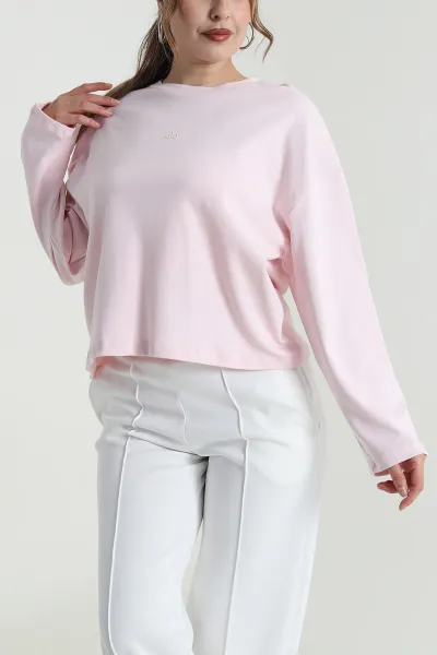 Pembe Rahat Kalıp Kadın Body Bluz 483594