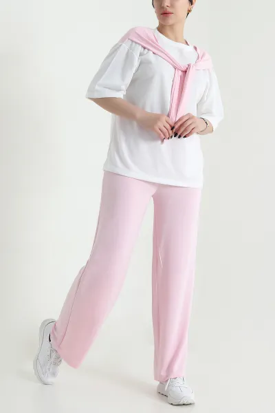 Pembe Şal Yaka Oysho Kadın İkili Takım 452986