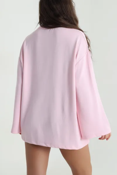 Pembe Salaş Bisiklet Yaka Oysho Kadın Tunik 484727
