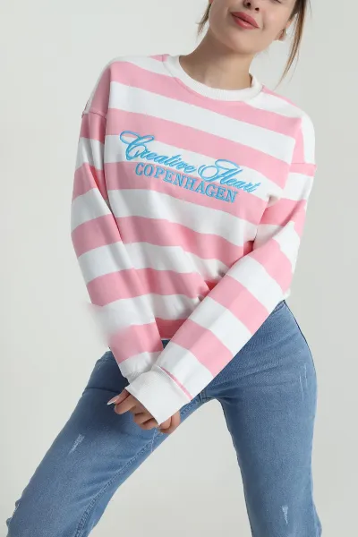 pembe-sardolu-uc-ip-kadin-fermuarsiz-sweat-486674