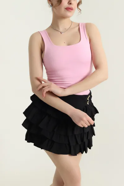 Pembe Scuba Kadın Zıbın Bluz 434451