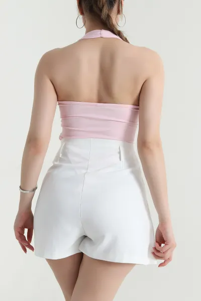 Pembe Scuba Zıbın Kadın Bluz 471598