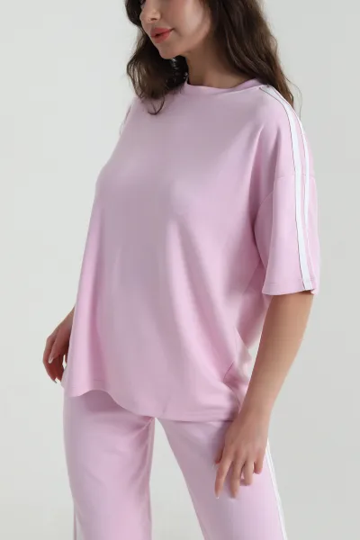 Pembe Şerit Detay Modal Kadın Eşofman Takım 459566
