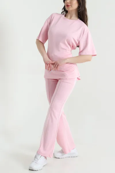 Pembe Sırtı Bağcıklı Oysho Kadın İkili Takım 447268