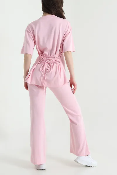 Pembe Sırtı Bağcıklı Oysho Kadın İkili Takım 447268