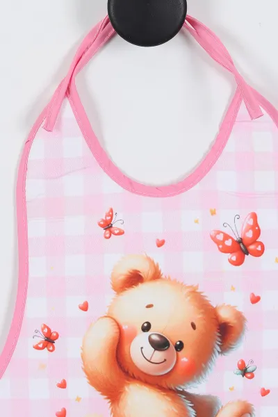 Pembe Sıvı Geçirmez Mama   Önlüğü 335804