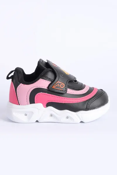 pembe-siyah-22-25-bebe-isikli-seritli-kalin-taban-bebek-spor-ayakkabi-304467