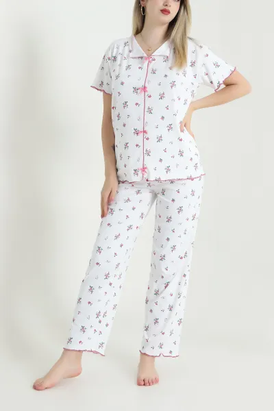 Pembe Sleepy Fiyonklu Kadın Pijama Takımı 466344