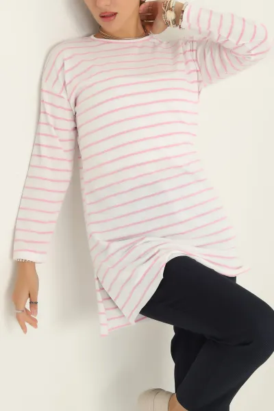pembe-suprem-cizgili-tunik-295150