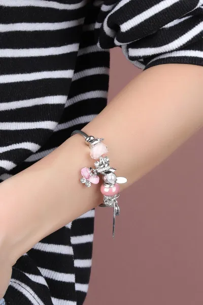 pembe-tasli-kelebek-detayli-celik-pandora-bileklik-318420